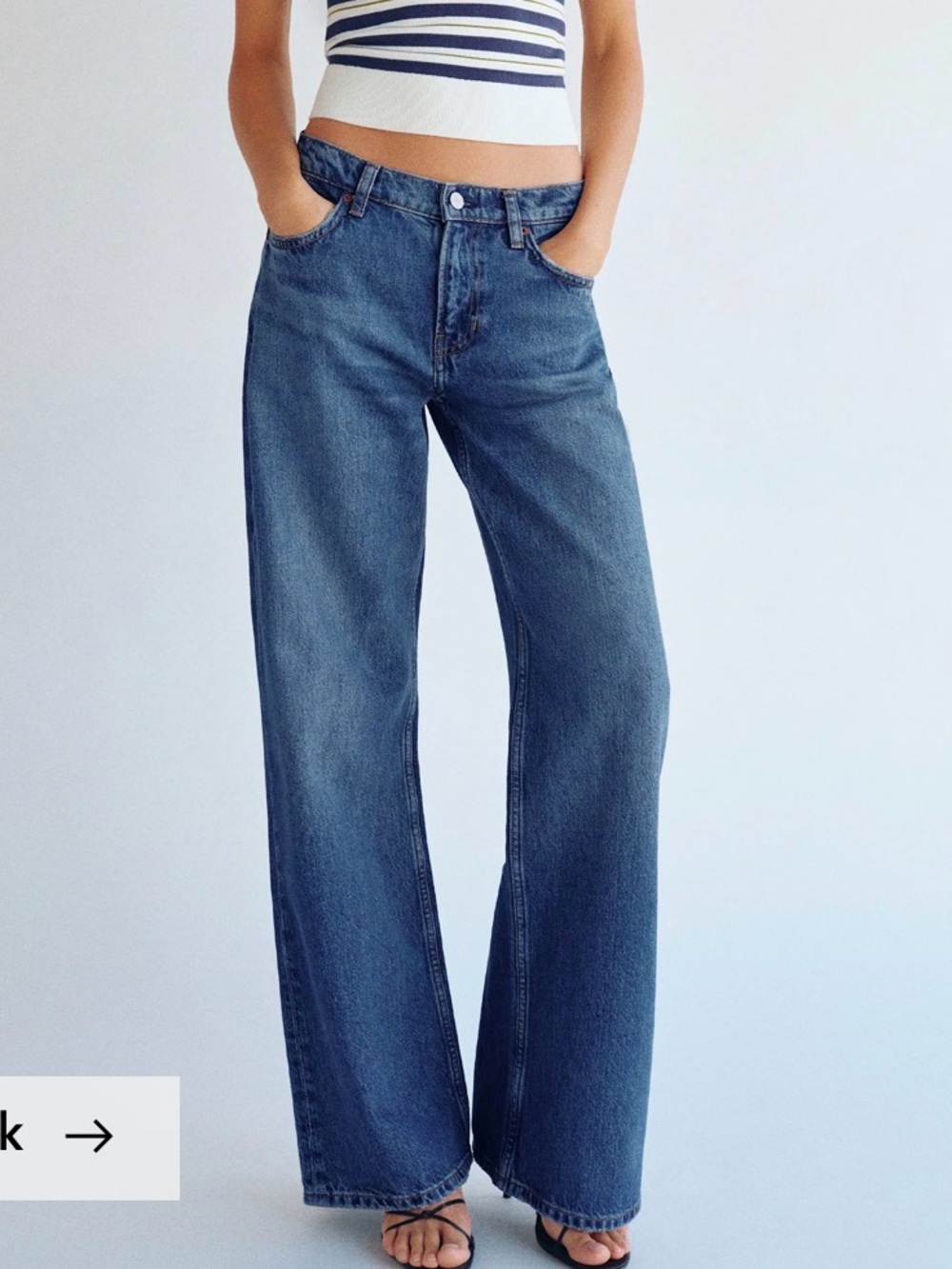 Reformation Low Rise Slouchy Wide Leg Jeans in Maggiore